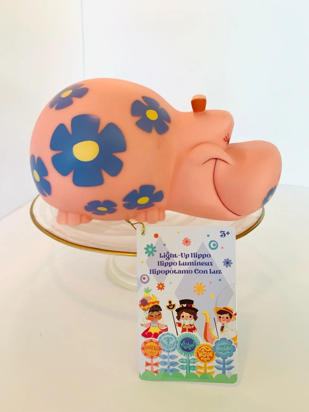 NEW Disney Parks it’s a small world Light-Up Hippo Desk Top Lite Figure NWT